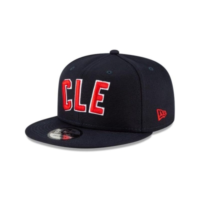 Cleveland Indians Gorra | New Era MLB Ligature 9fifty Snapback Cap Mexico - Azules